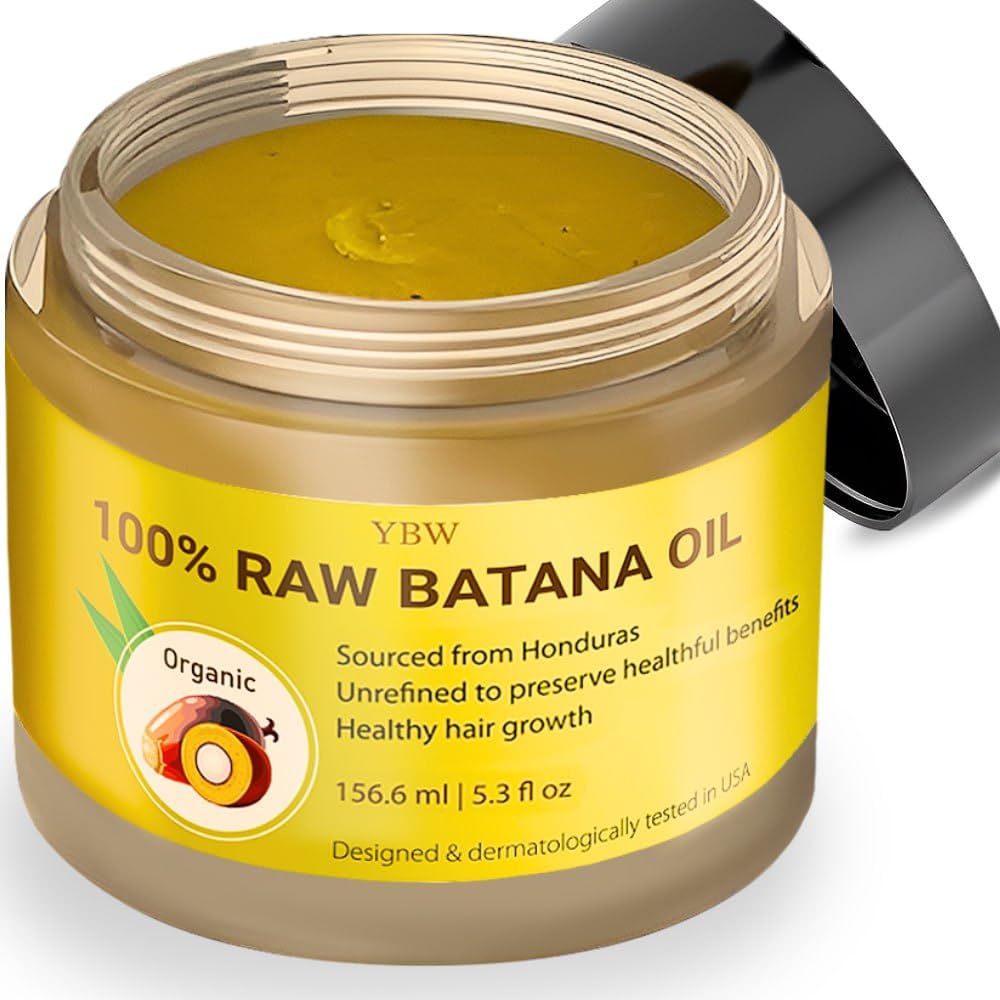 Raw Batana Oil from Honduras - 100% Natural & Organic Dr. Sebi Hair Growth Oil Solution for Men & Women