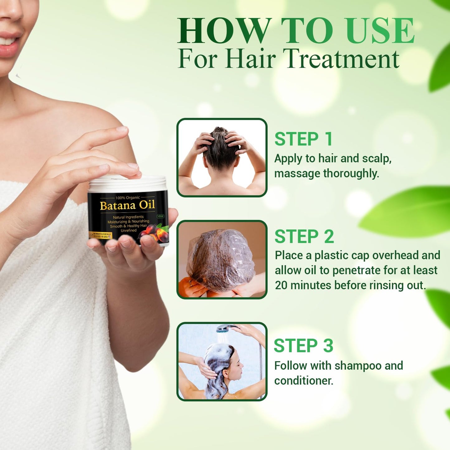 100% Natural Raw Batana Oil for Hair Growth, Dr. Sebi Hair Oil from Honduras