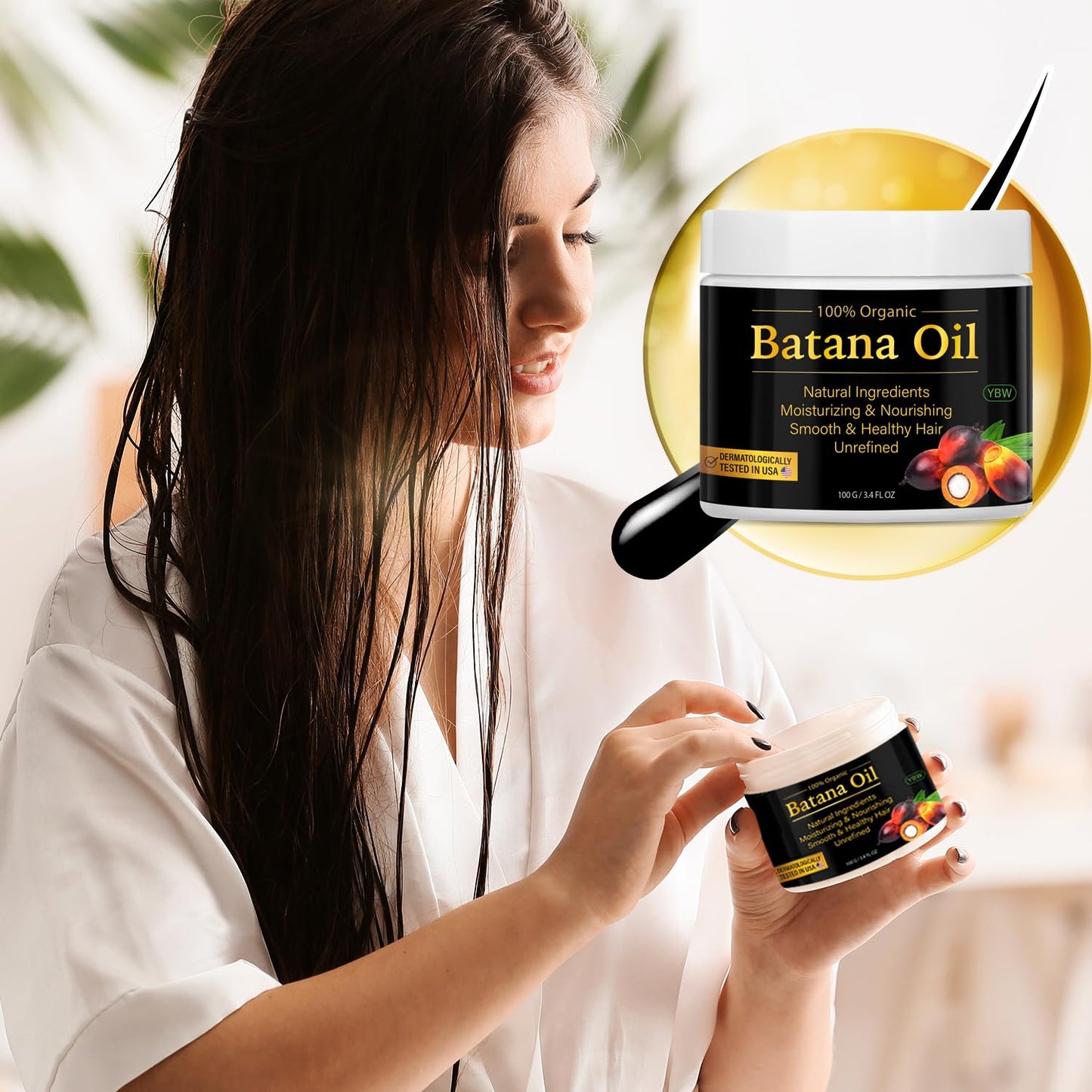 100% Natural Raw Batana Oil for Hair Growth, Dr. Sebi Hair Oil from Honduras