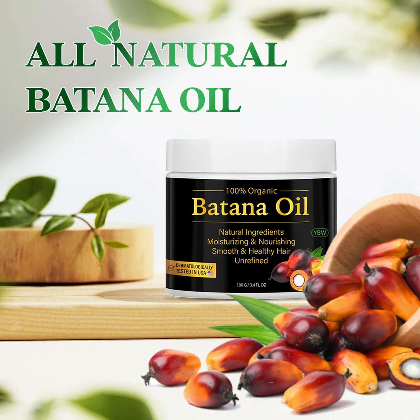 100% Natural Raw Batana Oil for Hair Growth, Dr. Sebi Hair Oil from Honduras