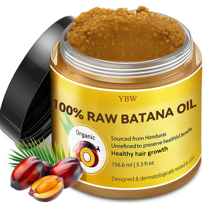 Raw Batana Oil from Honduras - 100% Natural & Organic Dr. Sebi Hair Growth Oil Solution for Men & Women