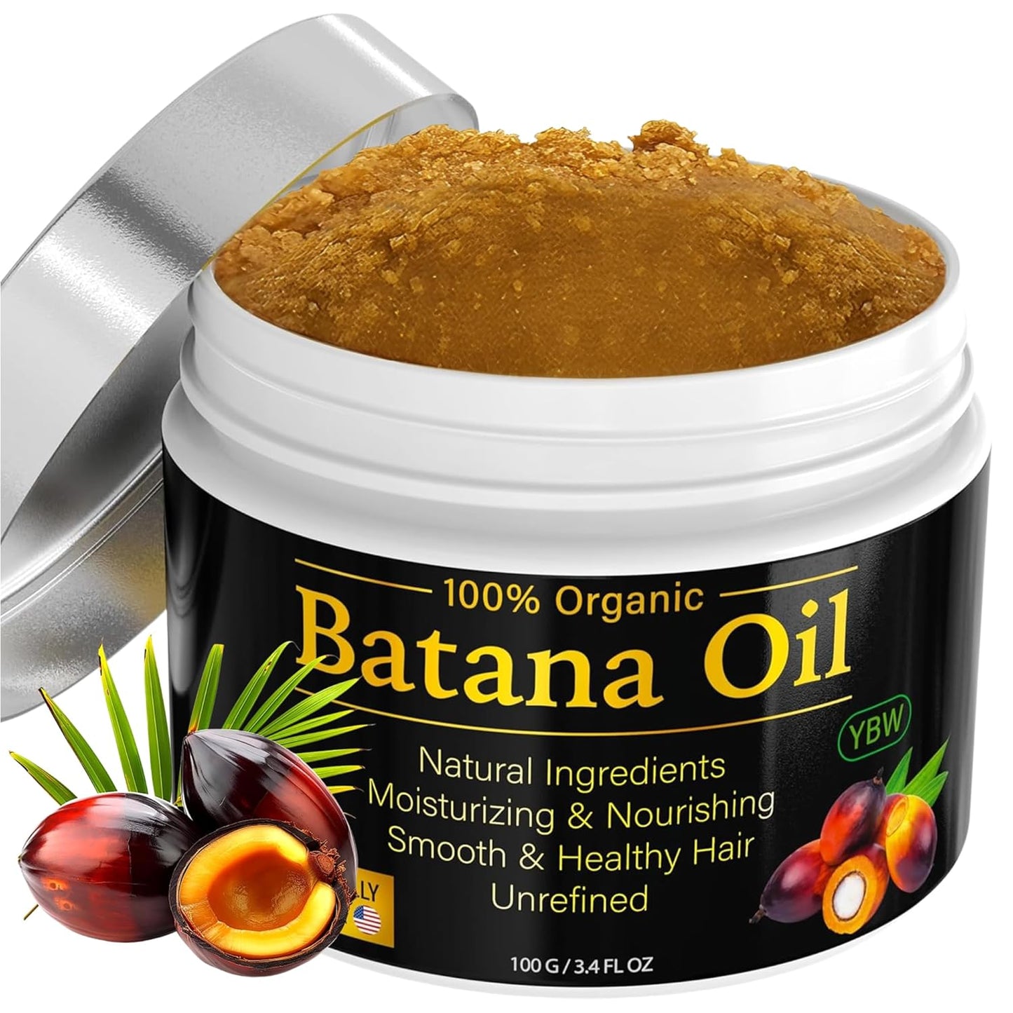 100% Natural Raw Batana Oil for Hair Growth, Dr. Sebi Hair Oil from Honduras